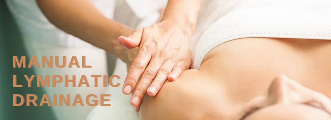 Practioner performing Manual Lymphatic Drainage massage