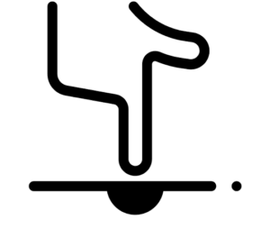 Icon to show a finger applying pressure. indicative of facial acupressure treatments.